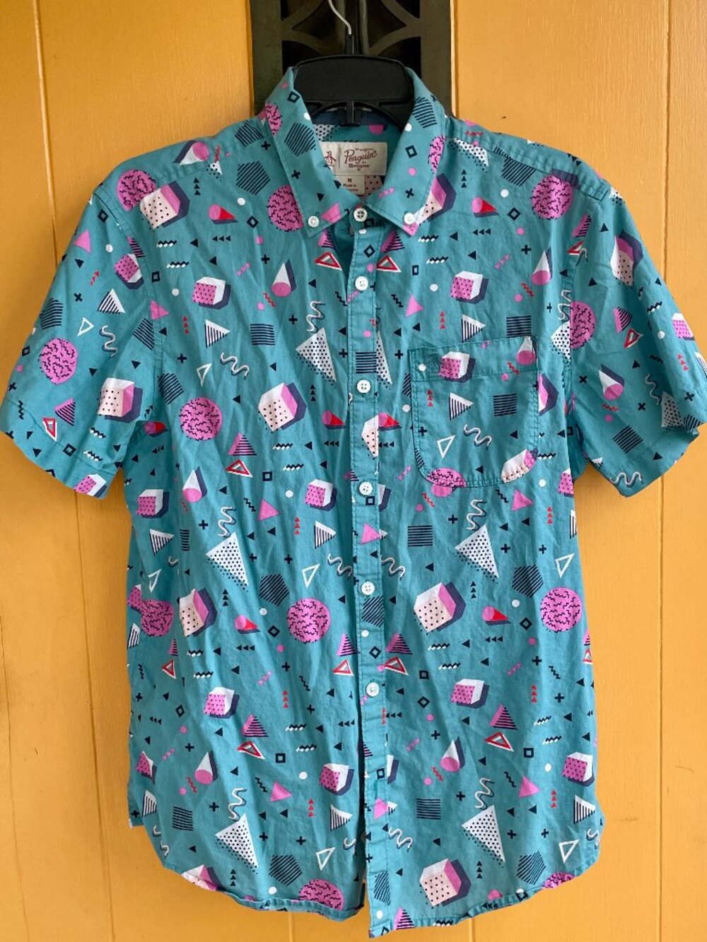 Original Penquin Button Up Shirt Geo Print